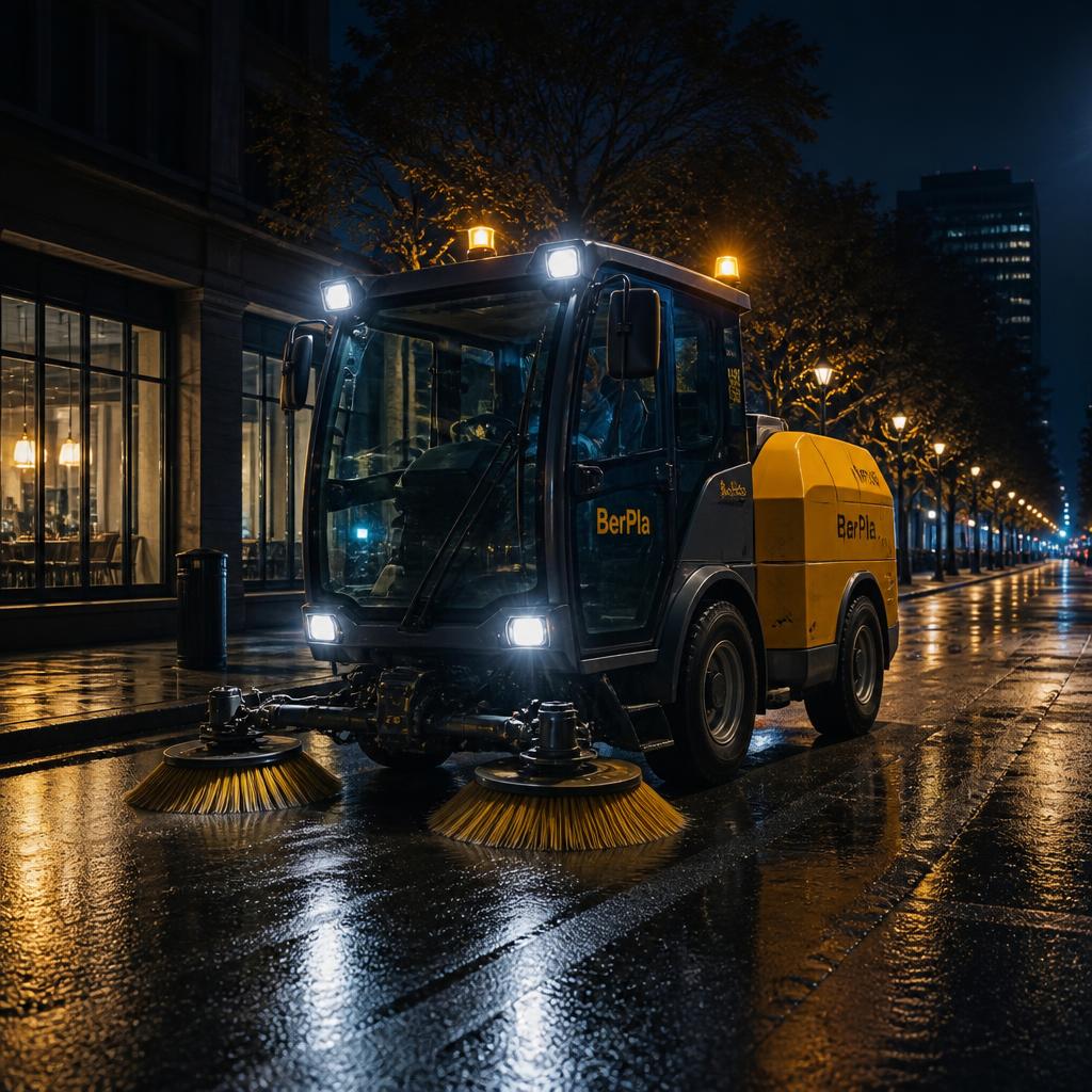 Night electric sweeper fleet